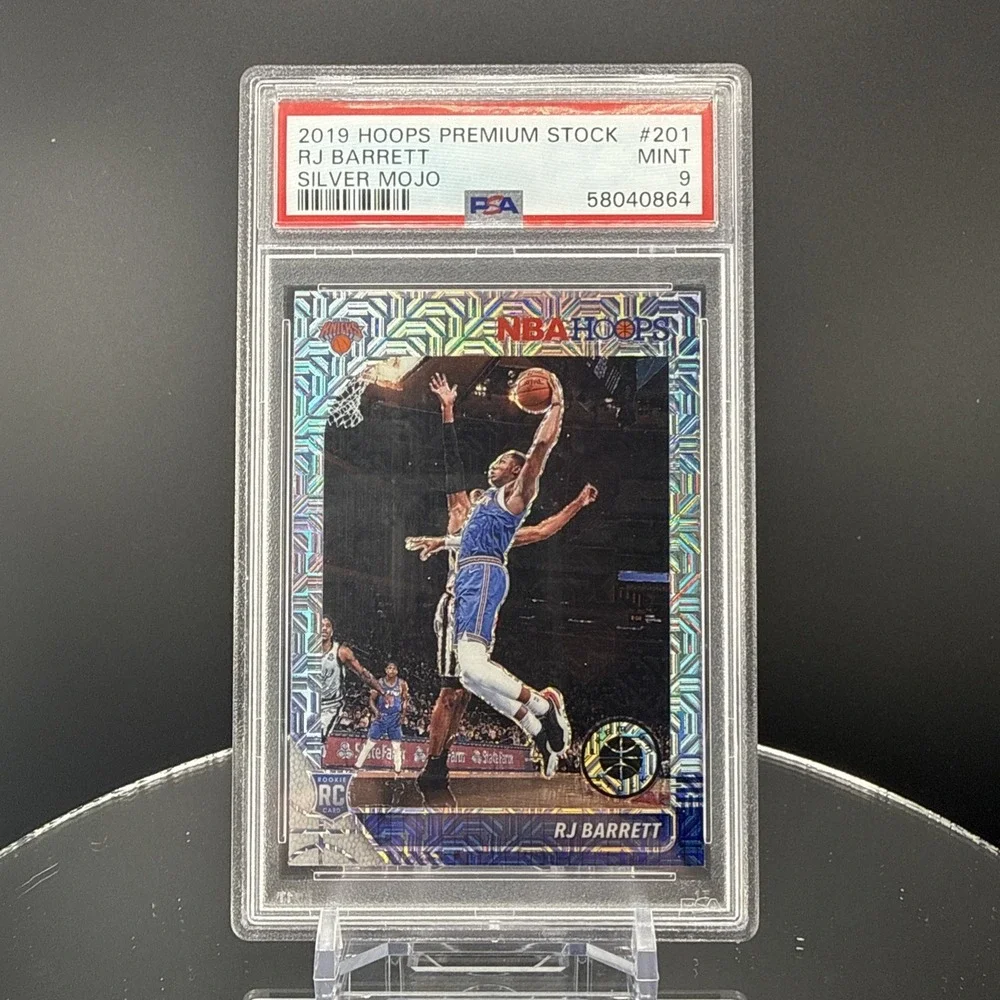RJ Barrett 2019-20 Panini Hoops‎ Premium Silver Mojo Prizm PSA 9 RC